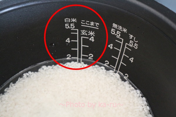無洗米「まばゆきひめ」＿加水は普通米の線